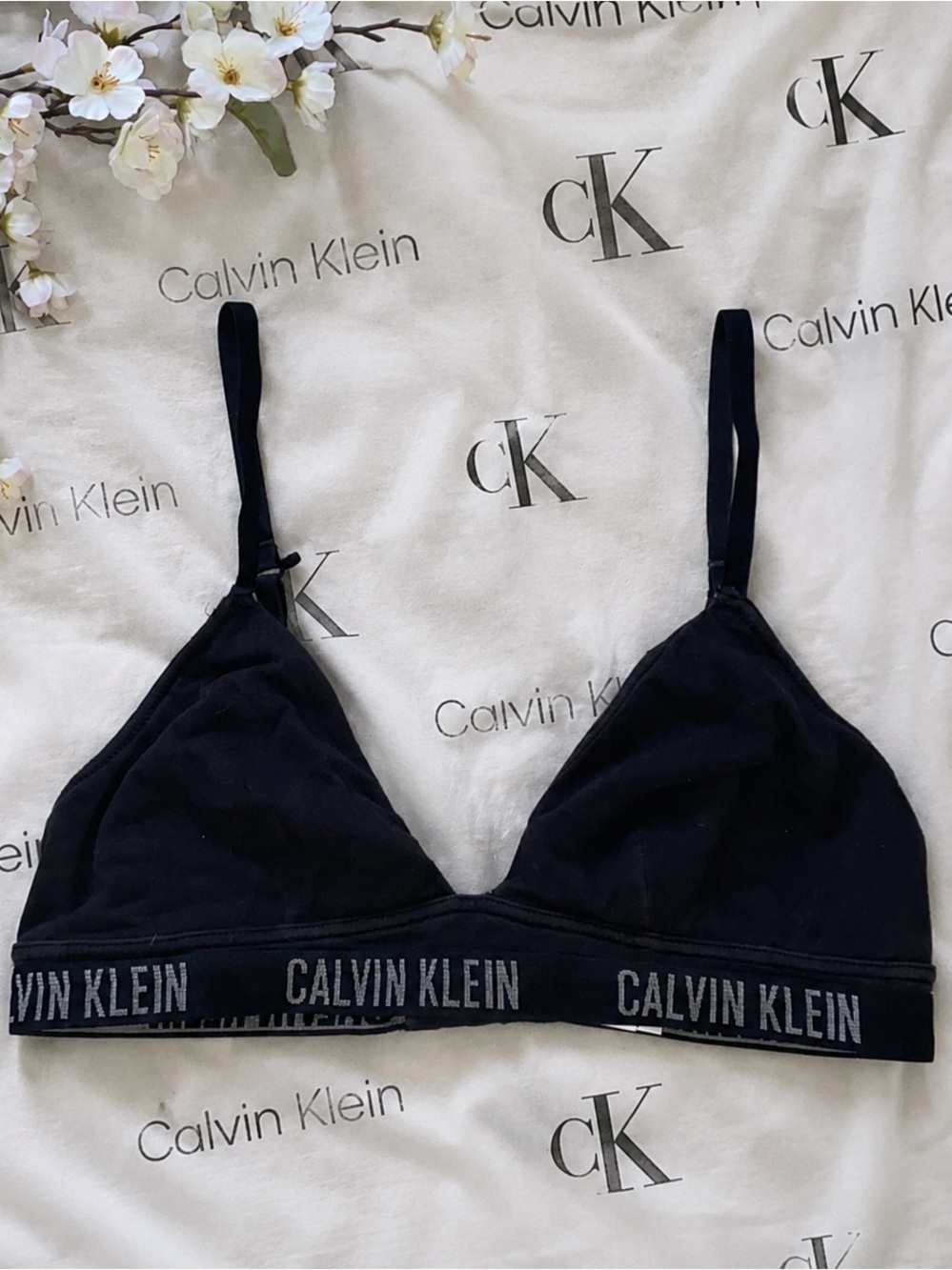 calvin klein unlined triangle bra